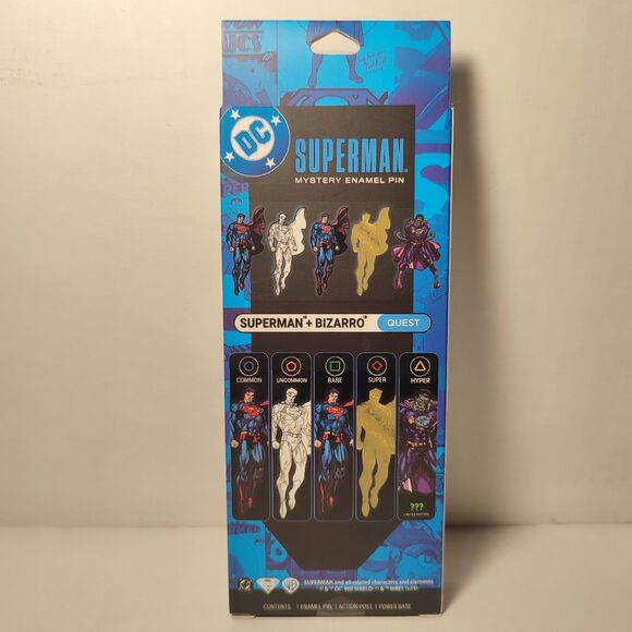 Superman Quest Mystery Enamel Pin Sealed Box Official FigPin Collectible Badge - Picture 2 of 7